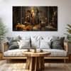 The Castle Decor Lord Ganesha Wall Painting Wooden Framed 27x48 Inch (Style 25)