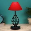 Catherine Red cotton Table lamp with Iron Base