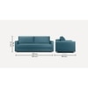 Flycon 3 Pull Out Sofa Cum Bed In T blue Colour