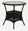 Esperance  Wicker Table And Chair Set In Black Finish