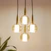 Presidentia Quattro Dual Glass Hanging Cluster Light