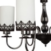 Eliante White Chandelier, 6-Light, Mild Steel And Glass, Modern Ceiling Light Fixture