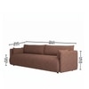 Cozychic Wood 3 Seater With Upholstery Non Storage Sofa In Red Colour