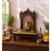 Desert Art Wooden Brass Fitted Bajot 15 x 15 Inch