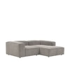 Elegantedge Wood Left Aligned 2-Seater With Upholstery Non Storage Sofa In Grey Colour