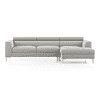 Chelsea Right Aligned 3 Seater Sectional Fabric Sofa (Vapour Grey)