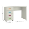 Casablanca Kids Multicolor Study Desk with 4 Drawers in Ivory Colour