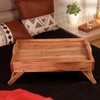 Ireka Homes Snackrack 2 Tier Acacia Wood Serving Stand