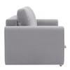 Baruna 1 Seater Velvet Pull Out Sofa Cum Bed with Storage In Grey Color