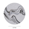 Handmade Round Wool Silk Rug Modern Wave Beige 10 Feet Carpet