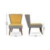 Persephone Accent Chair - Yellow (Colour : yellow)