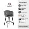 Doe Buck Velvet Counter Height Bar Stool in Grey Colour