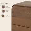 Olen Solid Wood Bedside Table In Amber Walnut Finish