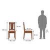 Fidora 4 Seater Dining Table With Set Of 4 Martha Dining Chairs (Colour- Burnt Orange, Finish- Teak)
