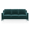 Abbey Sofa Set (Colour : Malibu, Cushion : Hard, Seater : 3+1+1)