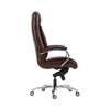 Ettorez Elegant High Back Leatherette Office Chair In Brown Colour