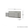 Hexa Red Engineered Wood Wall Mount Dressing Table in Frosty White Colour