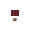 Molly Maroon jute & solid wood table lamp