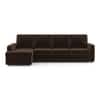 Apollo Sofa (Colour : Dark Earth, Cushion : Hard, Back Type : High Back, Seating Capacity : Left Aligned 3 Seater + Left Aligned Chaise)