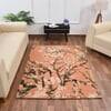 Multicolor Floral Machine Made Polyester 3 X 5 Feet Carpet