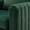 Rafeal Fabric Lounge Chair in Green Colour