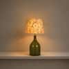 Flora Handicrafted Table Lamp in Green and Printed Colour