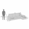 Apollo Sofa (Colour : Malibu, Cushion : Soft, Back Type : High Back, Seating Capacity : Right Aligned 3 Seater + Right Aligned Chaise)