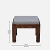 Sheesham Wood Coffee Table Set in Provincial Teak Finish With Cushioned Stools