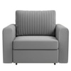 Melano  Pull Out Sofa cum Bed  in Grey Colour