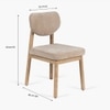 Dune Solid Wood Dining Chair in Grey Colour