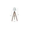 Elvina Off White Cotton & Silk Mix Shade Floor Lamp