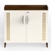 Brooklyn Engineered Wood Shoe Cabinet with Brown Maple & White finish