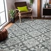 Ellison Gray Steel Geometric Hand-Tufted Wool 6X4 Feet Carpet