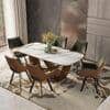 Paloma 6 Seater Pluto Spanish Ceramic Dining Table With Casey Dining Chairs