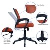 Diicea Mid Back Ergonomic Chair in Orange Colour