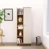 Hexa Engineered Wood Bookshelf Multipurpose Storage Rack in Giant Wood and Frosty White