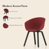 Poulain Fabric Accent Chair In Red Colour