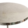 Viotto Croc Pattern Table Maetal Side Table in Steel Colour