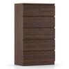 Bocado Tall Engineered Wood Chest of 6 Drawers in Columbian Walnut Finish