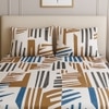 Multicolor Abstract 210 TC Mix Cotton Flat Single Bed Size Bedsheet With 2 Pillow Cover From Threads