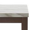 Matteo Stone 4 Seater Dining Table In Dark Walnut Finish