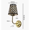 Devansh Metal Electric Wall Light in Gold Colour with Black Shade Count of 1 Light
