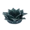Blooming Blue Petals Flower Candle Holder in Blue Colour