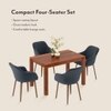 Atlas Solid Wood 4 Seater Dining Table With Rochelle Lounge Chairs