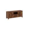 Woodwhiz Solid Wood Free Standing TV Unit in Teak Finish