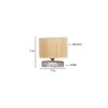Eliana off-white cotton table lamp with White Brushed wood base