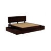 Esra Sheesham Wood King Size Bed Drawer Storage Walnut Finish (72 x 78 inches)