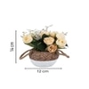 Artificial Yellow Roses With A Ceramic Pot