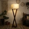 Infinity Beige Jute Floor Lamp with Beige Jute Base