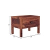 Rama Solid Wood Bedside Table in Teak Finish